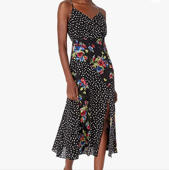 Likely Dresses & Skirts - LIKELY Women's Saige Black Poka Dot and Floral Dress, Women's Size 6 NWT